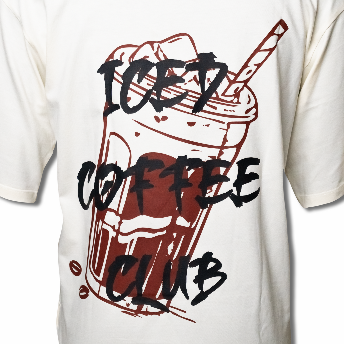 Off White Coffee Club Drop Shoulder Tee (C22)
