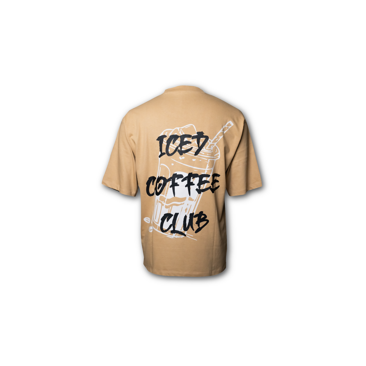 Taupe Coffee Club Drop Shoulder Tee (C22)