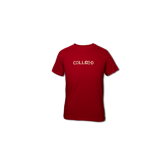 Red & Beige Abstract Regular Tee (C18)