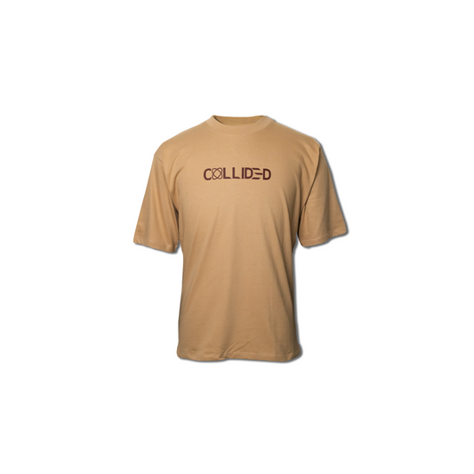 Taupe Abstract Drop Shoulder Tee (C22)