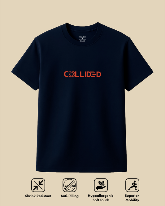 Men's Premium Solid Navy Blue Regular T-Shirt