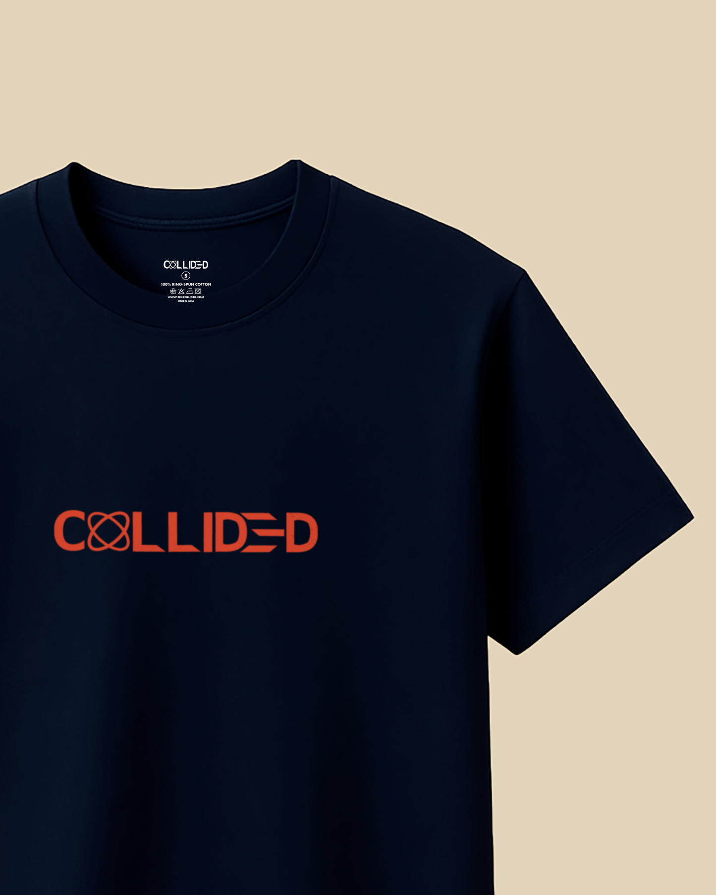 Men's Premium Solid Navy Blue Regular T-Shirt