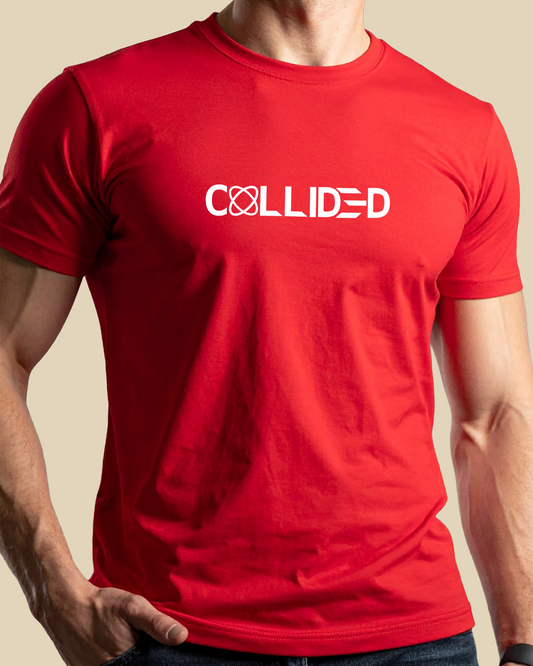 Men's Premium Red & White Regular T-Shirt - Abstract