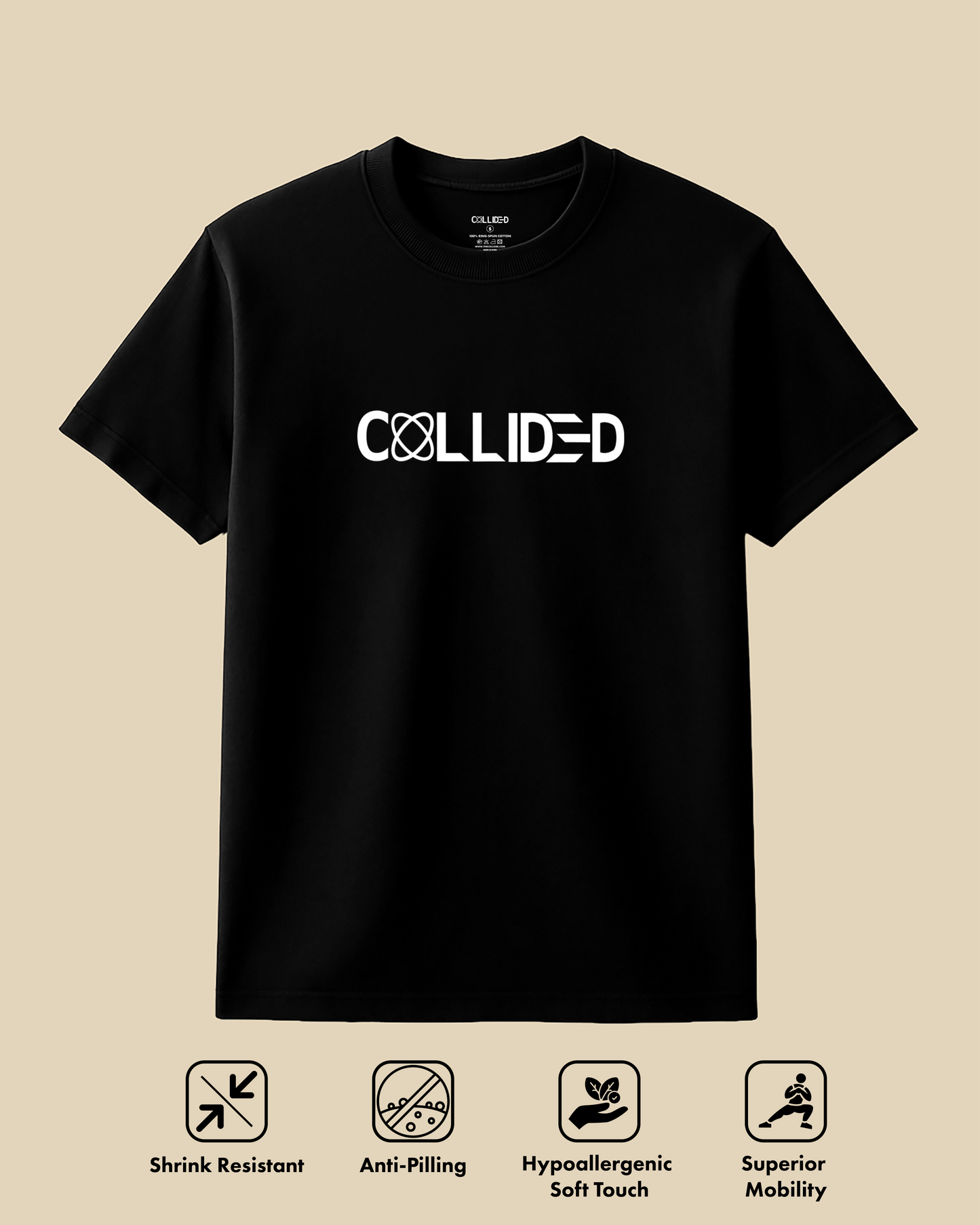 Women's Premium Solid Black & White Regular T-Shirt