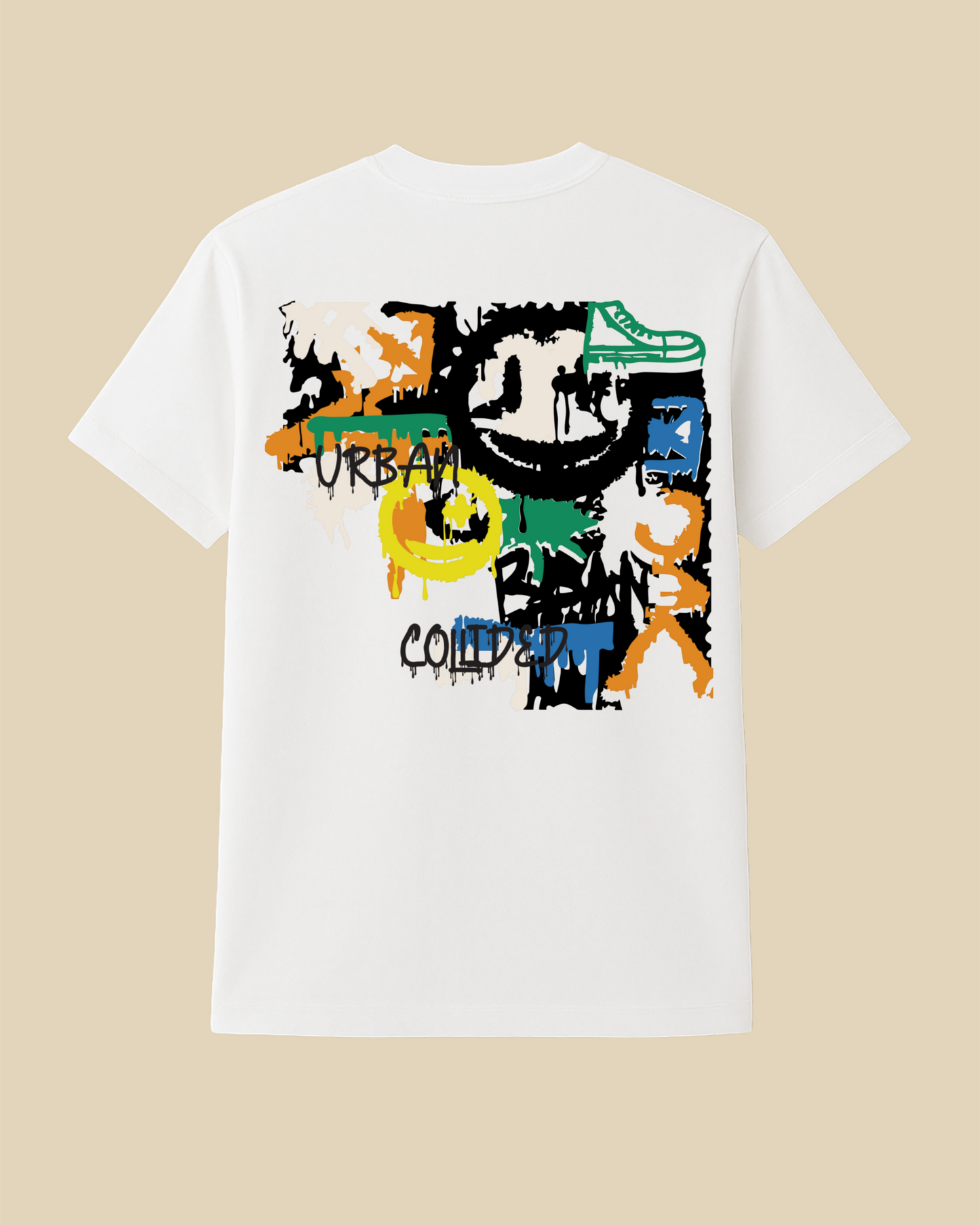 Men's Premium White Regular T-Shirt - Abstract