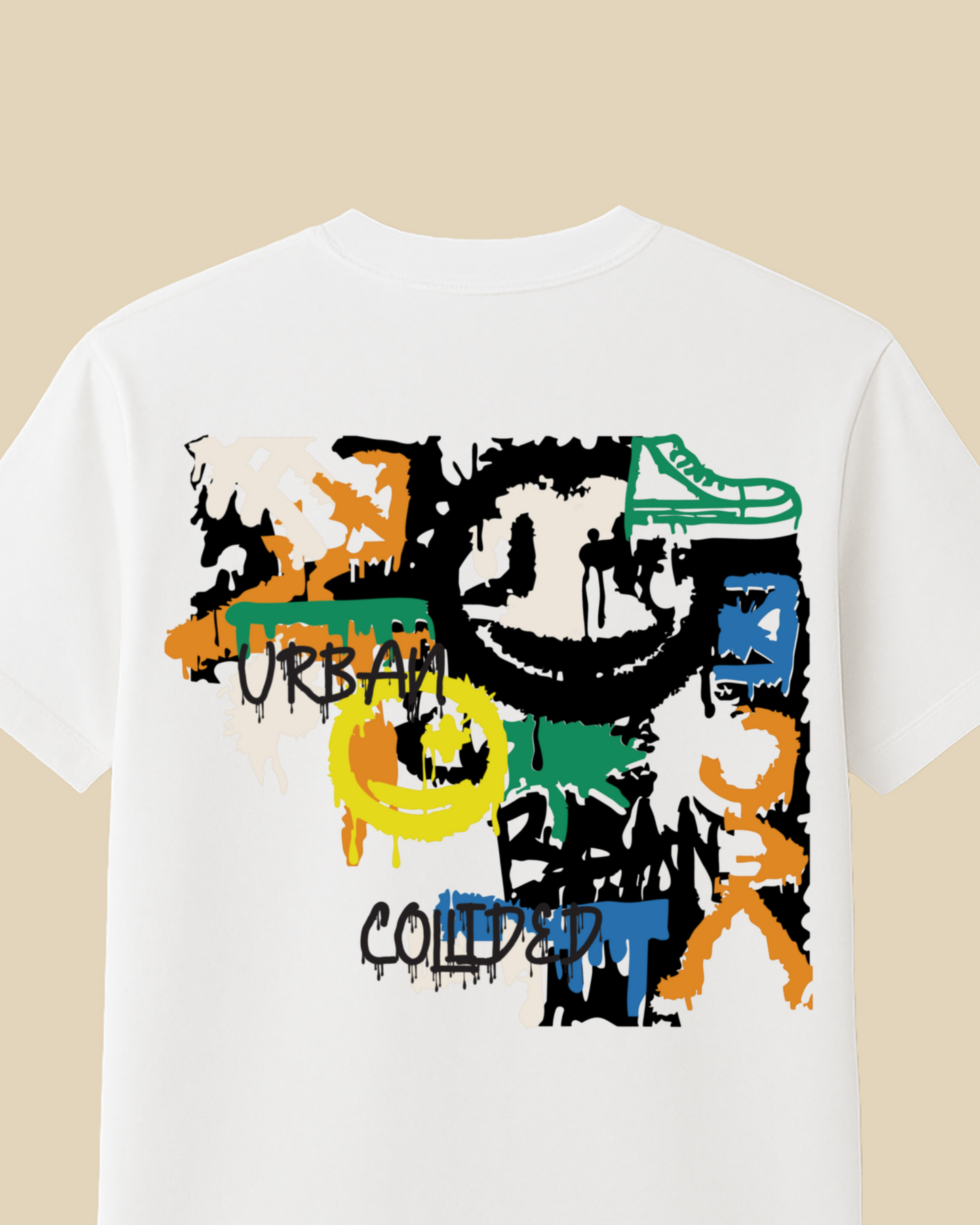 Men's Premium White Regular T-Shirt - Abstract