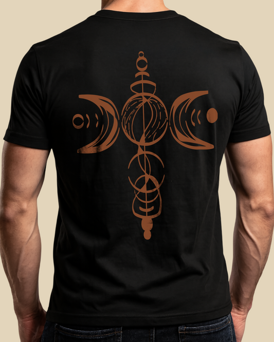 Men's Premium Black Regular T-Shirt - Abstract