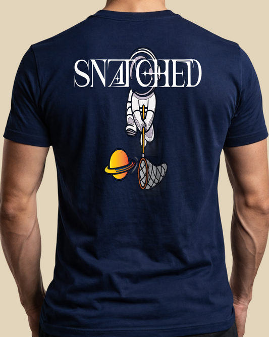 Men's Premium Navy Blue & Red Regular T-Shirt - Snatched