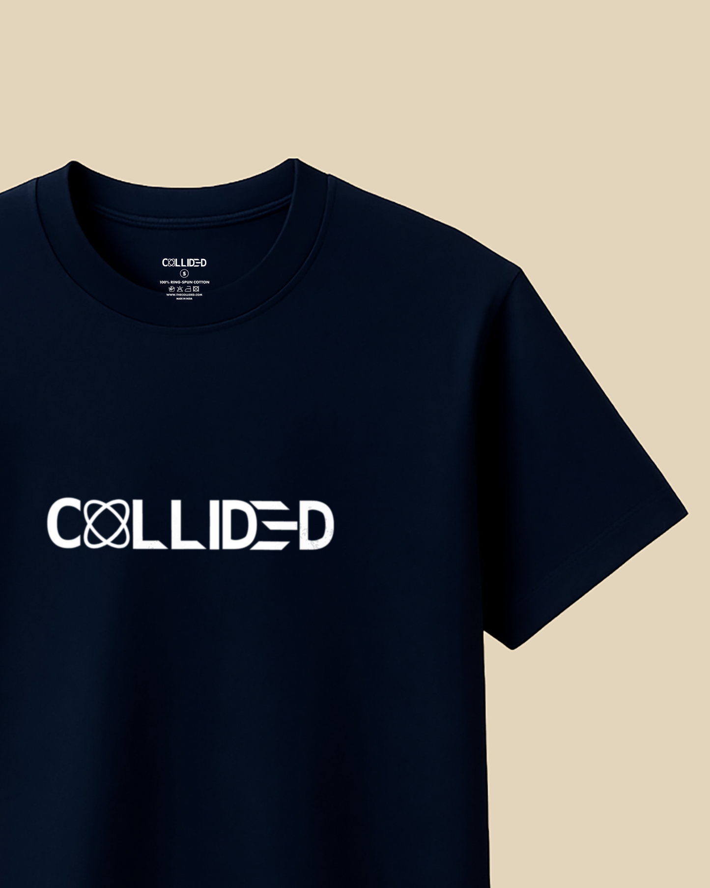 Men's Premium Navy Blue & Red Regular T-Shirt - Snatched