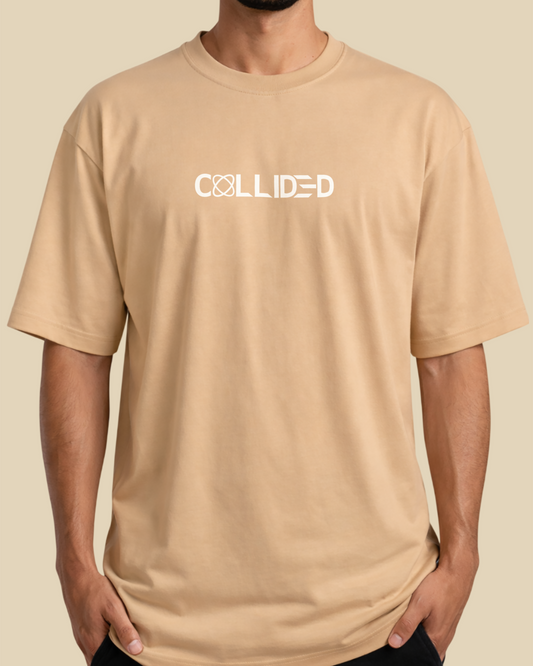 Men's Premium Taupe Over-Sized T-Shirt - Iced Coffee Club
