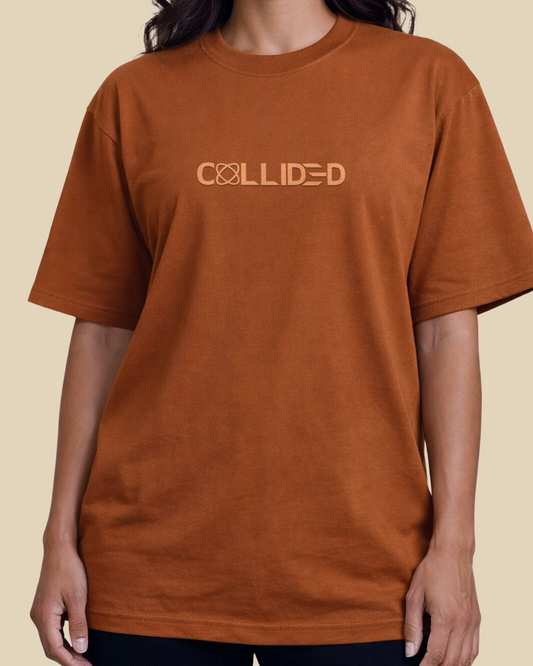 Women's Ultra Premium Solid Mocha Brown Over-Sized T-Shirt