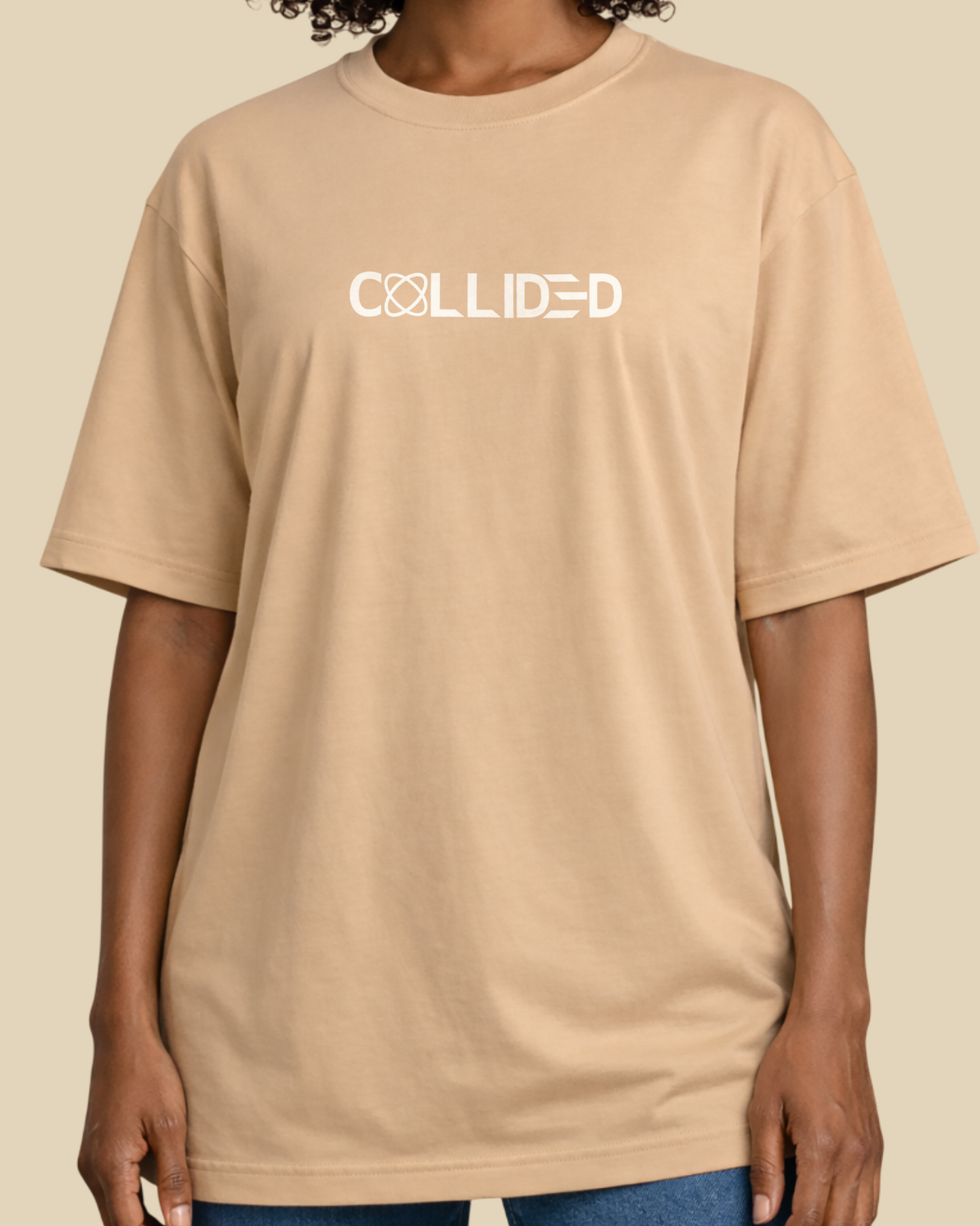 Women's Premium Taupe Over-Sized T-Shirt - Iced Coffee Club